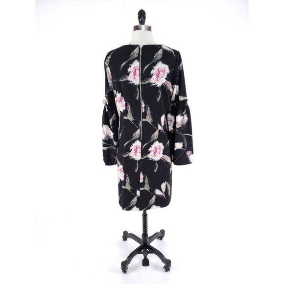 White House Black Market Floral Bell Sleeve Dress - Picture 5 of 8